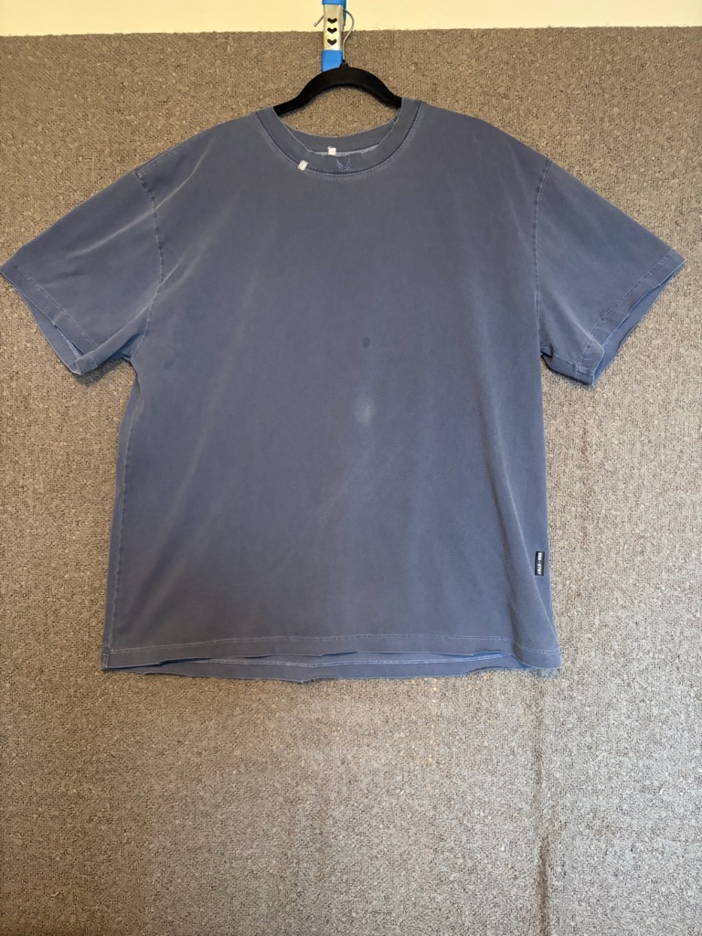 ASRV Vintage-Effect Slate Blue Short Sleeve Crewneck Tee